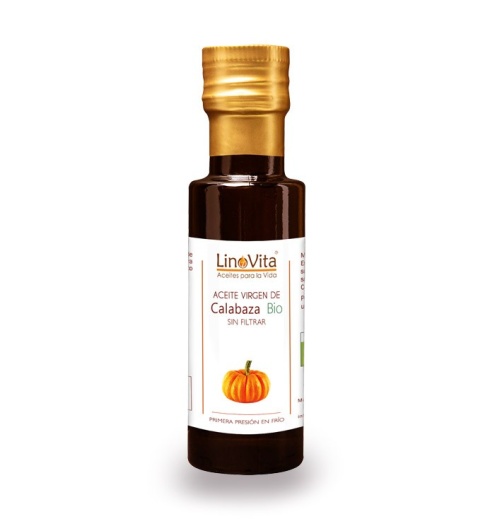 Aceite de calabaza ecologico sin filtrar refrigerado prensado en frio