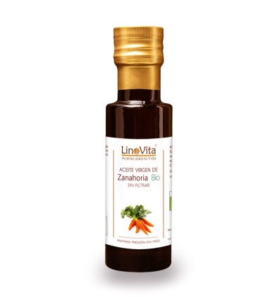 Aceite de zanahoria ecologico sin filtrar refrigerado prensado en frio